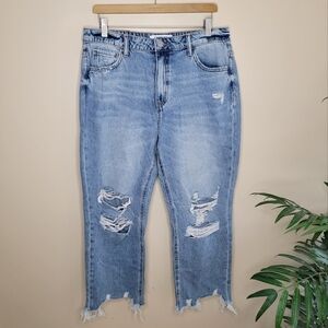 Lovervet by Vervet | Distressed High Rise Cropped Jeans Size 31